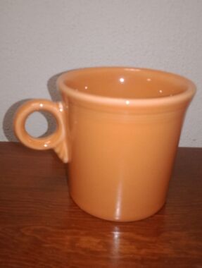 Vintage Fiesta Homer Laughlin Orange Coffee Tea Cup Mug Retro Boho